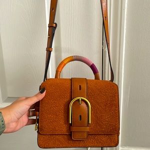 Fossil Women’s crossbody brown leather bag